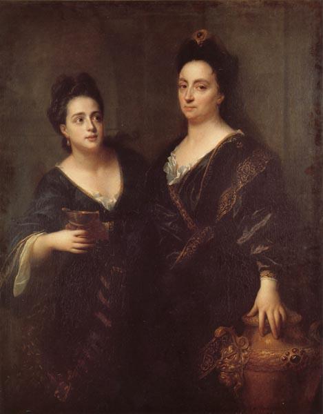 Jean-Baptiste Santerre Two Actresses oil painting image